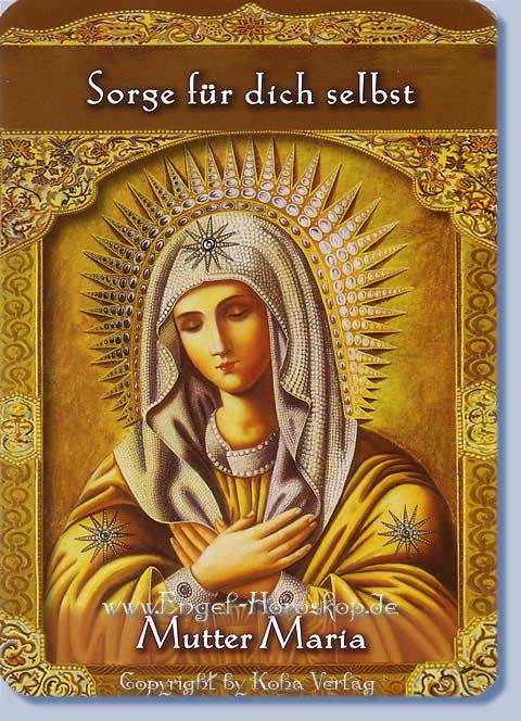 Mutter Maria, sorge für dich selbst deine Tageskarte morgen